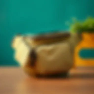 An eco-friendly fanny pack made from sustainable materials, emphasizing the importance of sustainability in education.