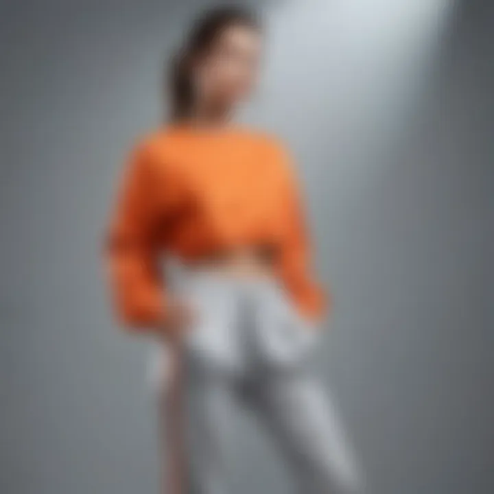 Creative styling of sweatpants and crop tops for various occasions