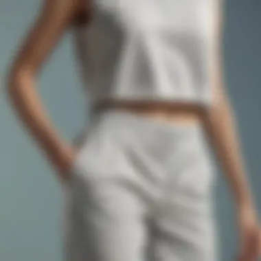 Close-up of sustainable fabric choices for leisurewear