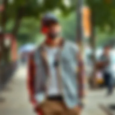 Casual outfit featuring heat trapping shirt styled for everyday wear