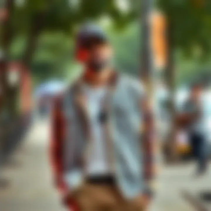 Casual outfit featuring heat trapping shirt styled for everyday wear