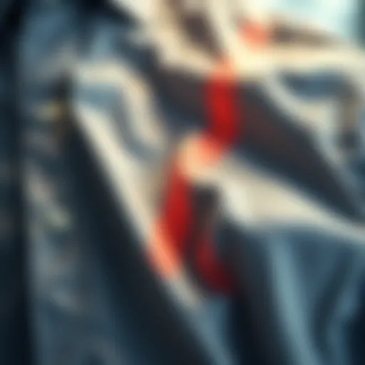 Close-up view of fabric showcasing heat trapping technology